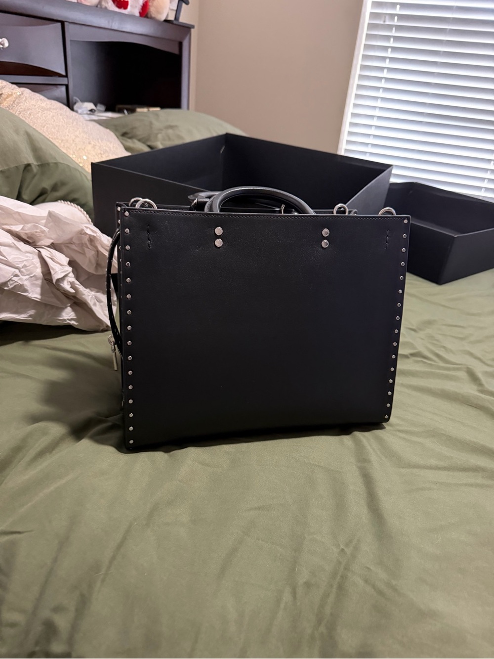 Coach Rogue Bag with Rivets in Black